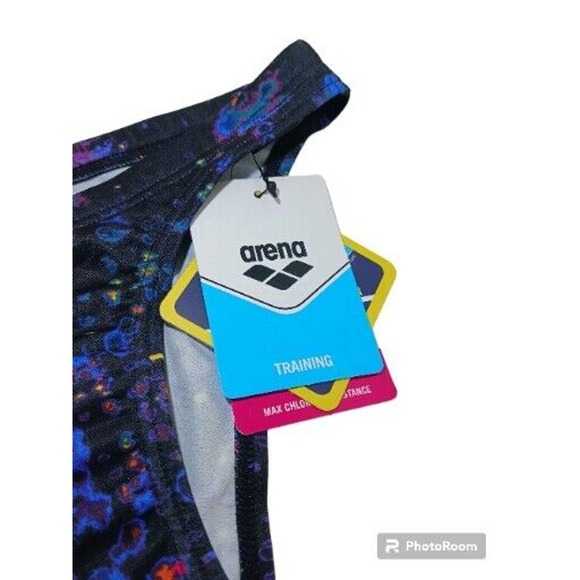 Women's Arena Training BIKINI BOTTOM Swimming Size 26 Tie Dye Purple Mango NEW - Picture 3 of 12